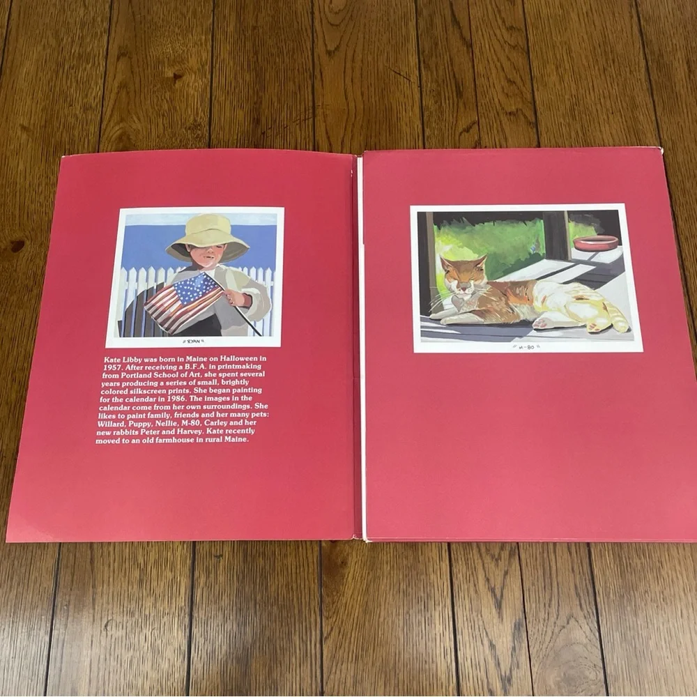 Kate Libby 12 Calendar Posters For 1992 Art 11” x 14